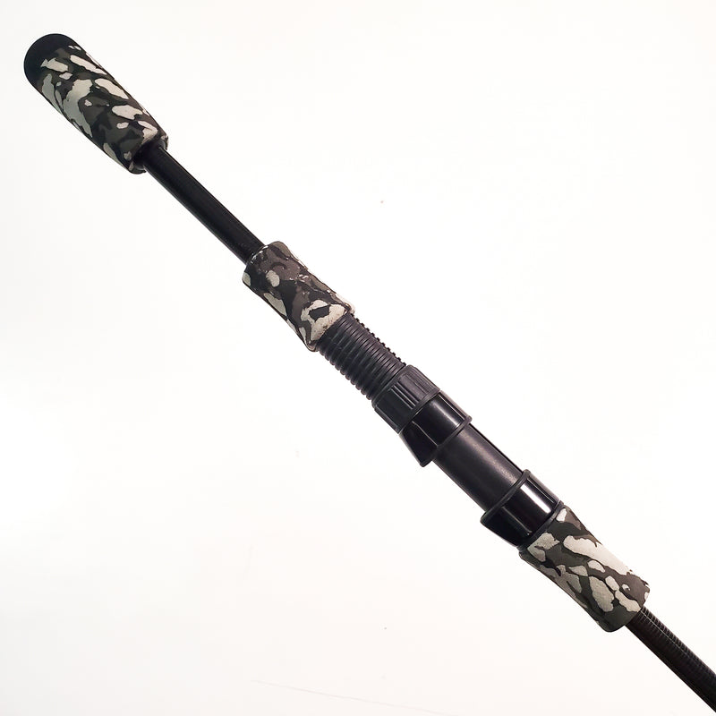 camouflage fishing pole EVA Snow Camo Split Grip Set for Spinning Rods – Hydra Fishing, LLC